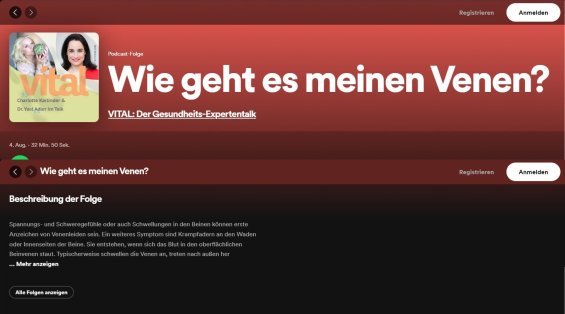 Wie geht es meinen Venen?
