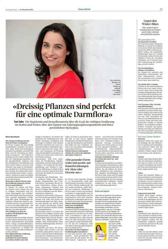 Dreissig Pflanzen sind perfekt für eine optimale Darmflora
